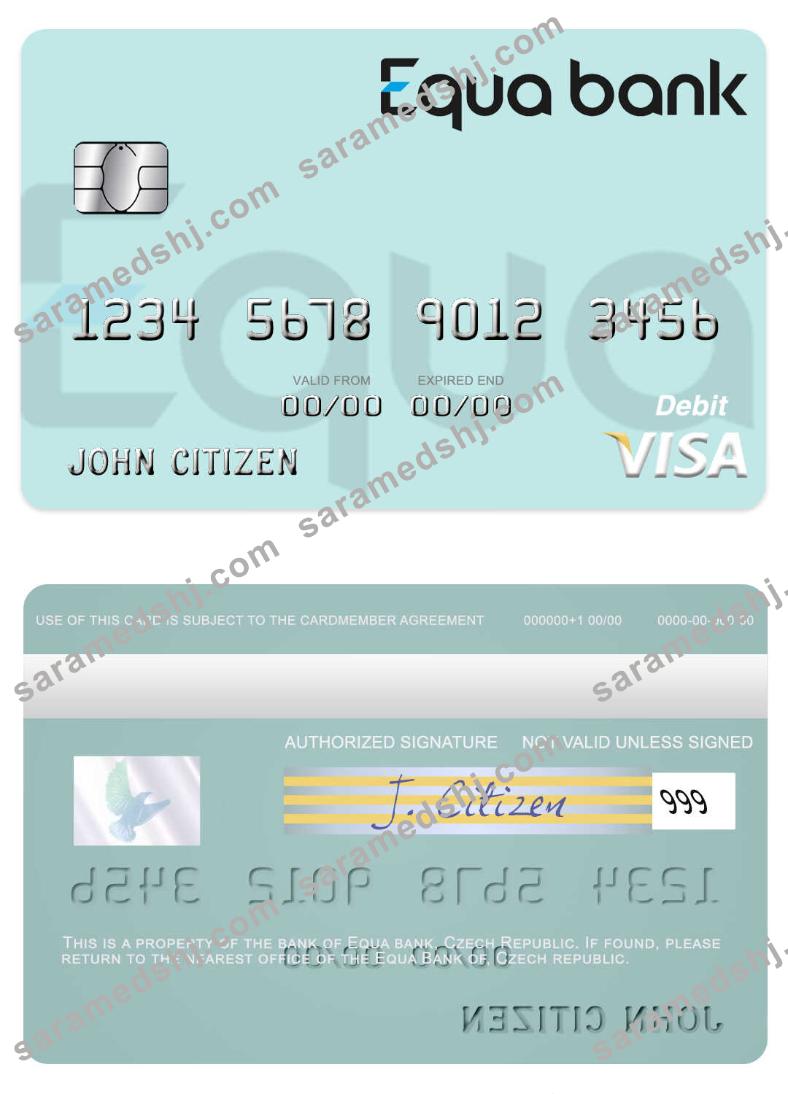 Czech Equa Bank visa debit card